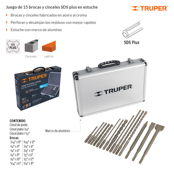 Broca SDS Plus 3/16 x 8 Truper