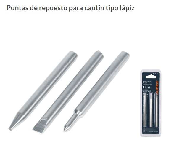 Cautín 25 W profesional tipo lápiz para electrónica, Truper