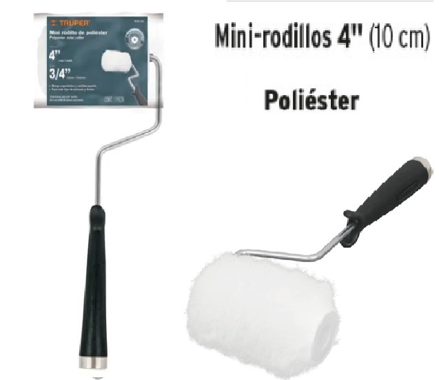 Felpa para mini rodillo de poliéster 4 x 3/8 Truper