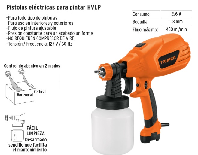 Pistola de pintura eléctrica, 330 W