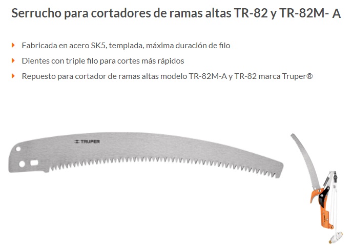 Serrucho de poda 13 , hoja curva, 7 DPP, Truper Expert, Serruchos, 100121