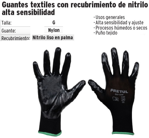 Guantes de algodón con puntos PVC en palma, unitalla, Pretul, Guantes Con  Puntos De PVC, 20330