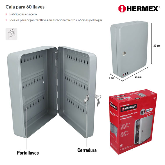 43069 / CALLA-60 TRUPER Caja con 60 ganchos para llaves, Hermex