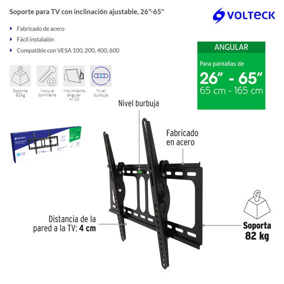 Soporte para pantallas 14 a 40 mov. angular y articulado, Soportes Para  Pantalla, 48428